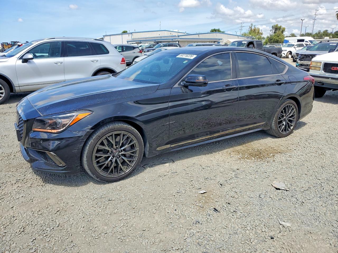 2018 Genesis G80 Sport, VIN KMHGN4JB5JU237547 — Side