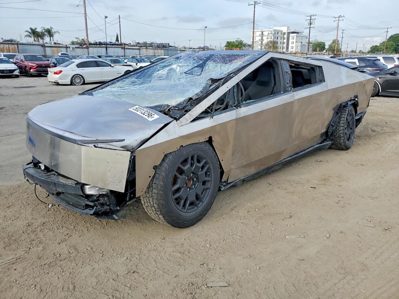 2025 Tesla Cybertruck Cyberbeast, VIN 7G2CEHEE4SA062128 — Rollover