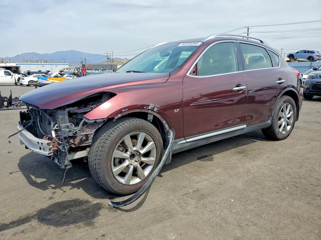 2017 Infiniti QX50, VIN JN1BJ0RP5HM389151 — Vandalism