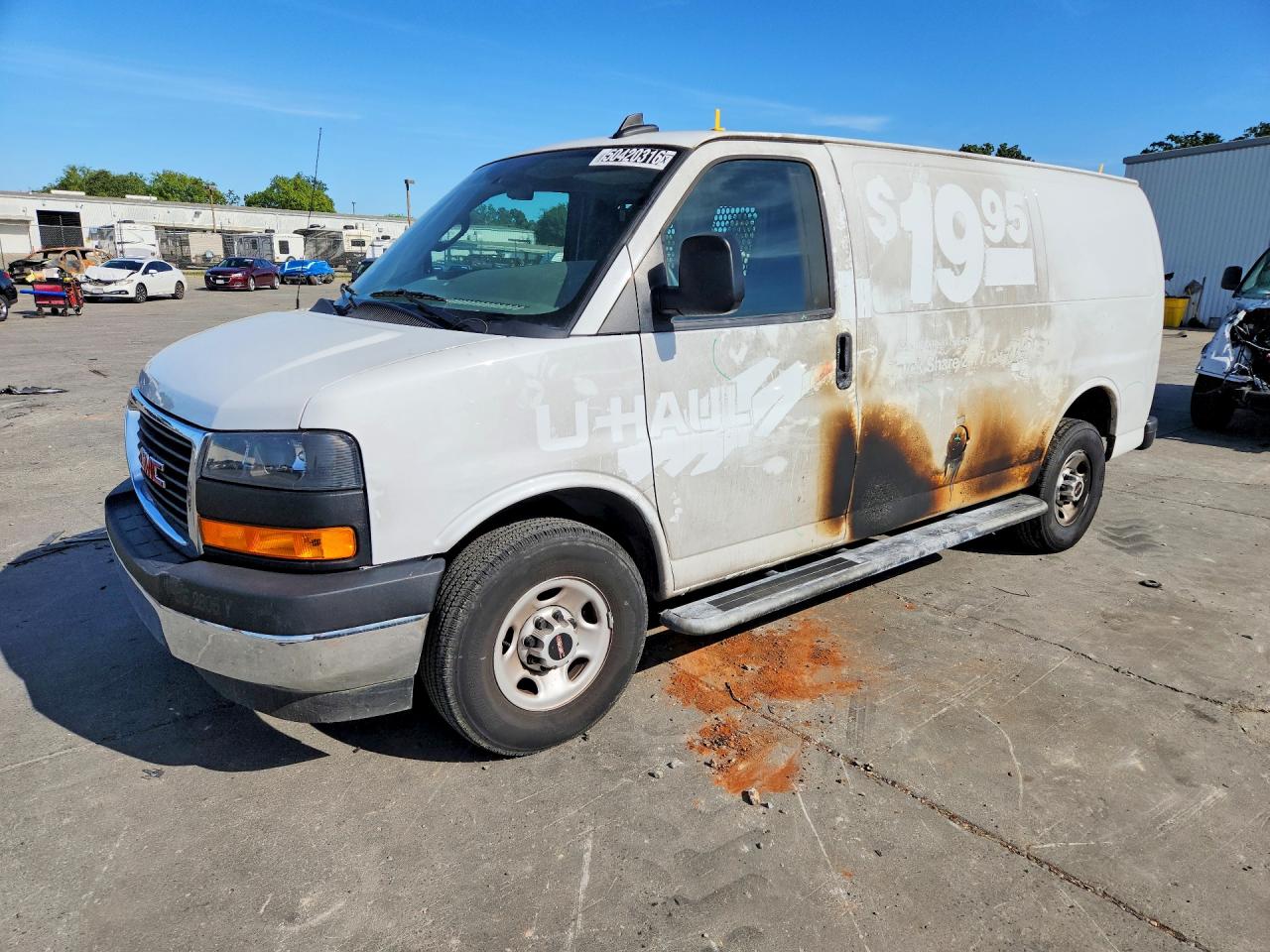 2024 GMC Savana Cargo, VIN 1GTW7AFP0R1234484 — Burn