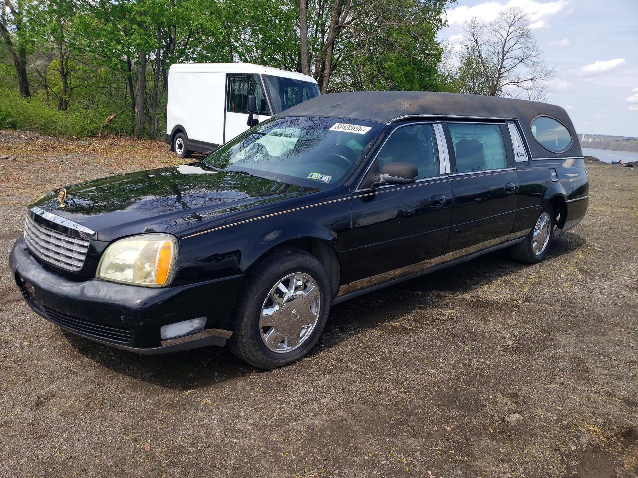 2003 Cadillac DeVille Funeral Coach, VIN 1GEEH00Y03U500894 — Rear end