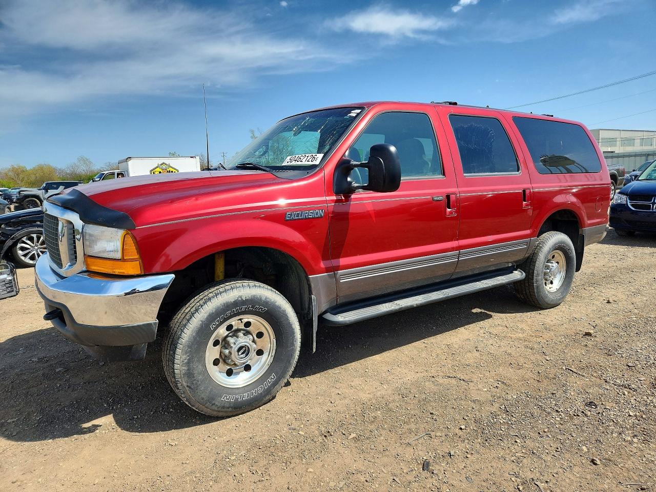 2001 Ford Excursion XLT, VIN 1FMNU41SX1EB86728 — Hail