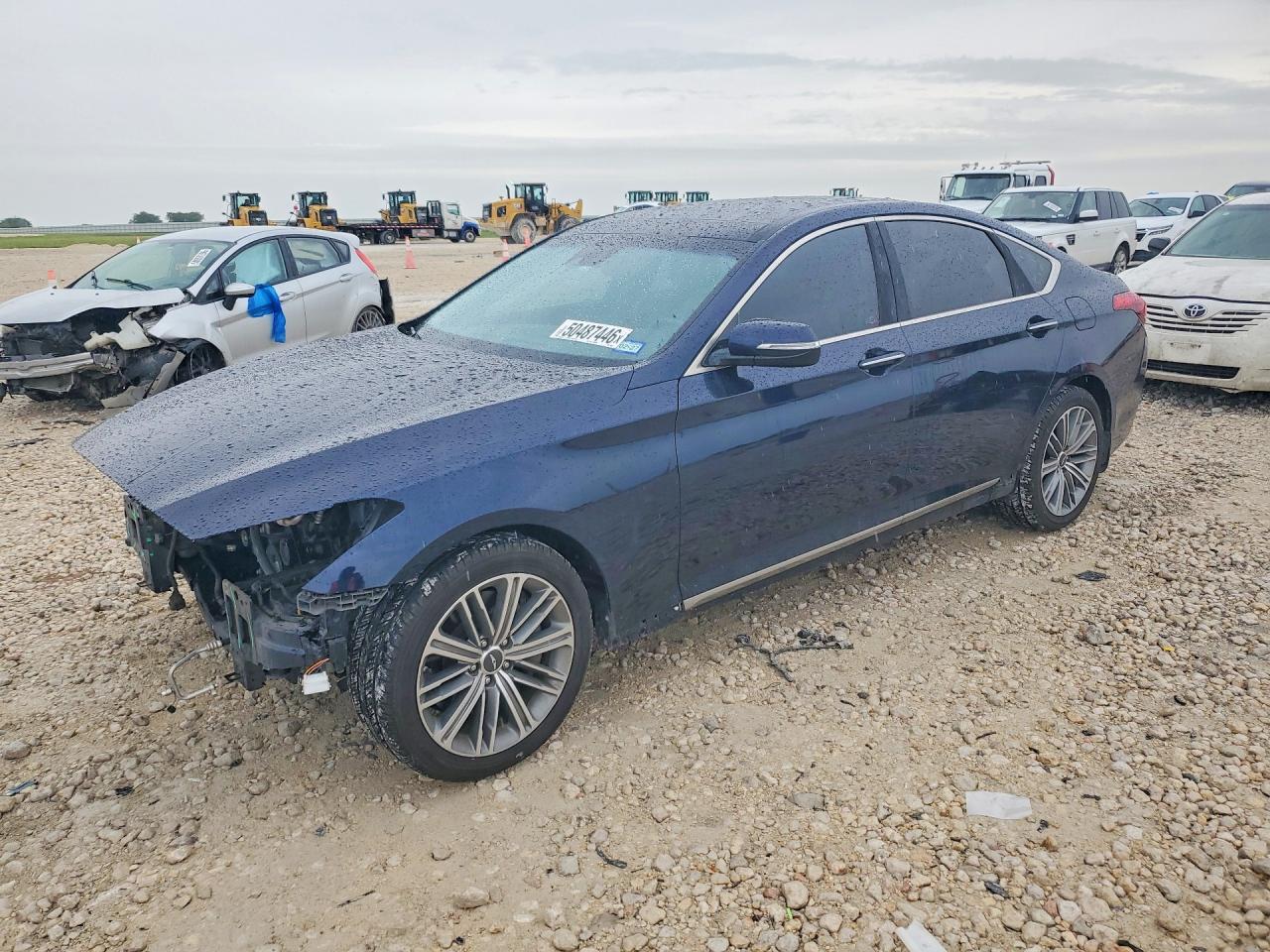 2018 Genesis G80 3.8L, VIN KMHGN4JE9JU246875 — Front end