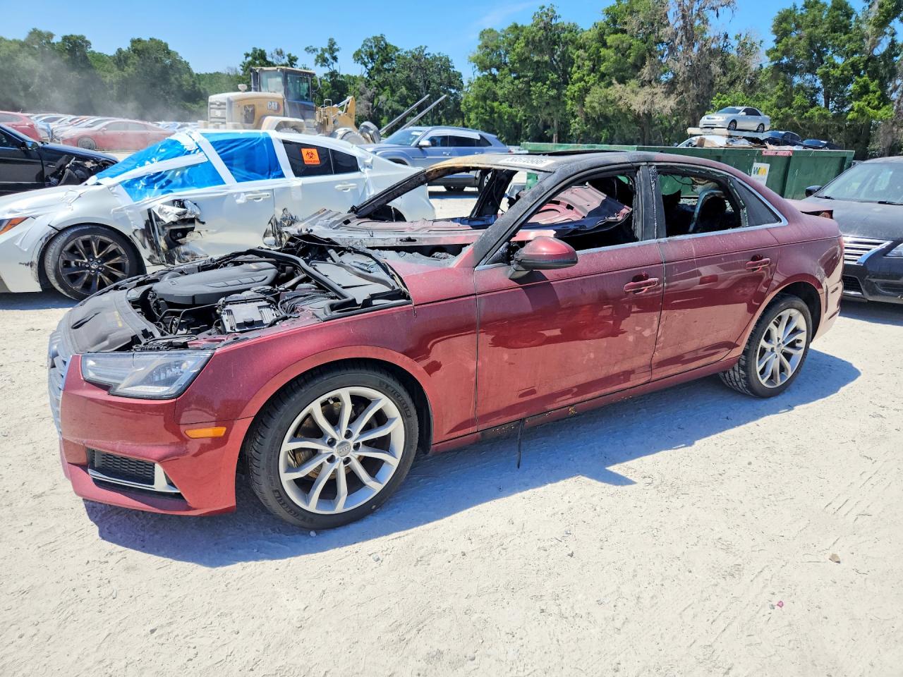 2019 Audi A4 Premium, VIN WAUGMAF40KA067579 — Burn