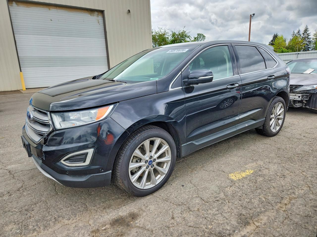 2017 Ford Edge Titanium, VIN 2FMPK4K9XHBB38081 — Front end