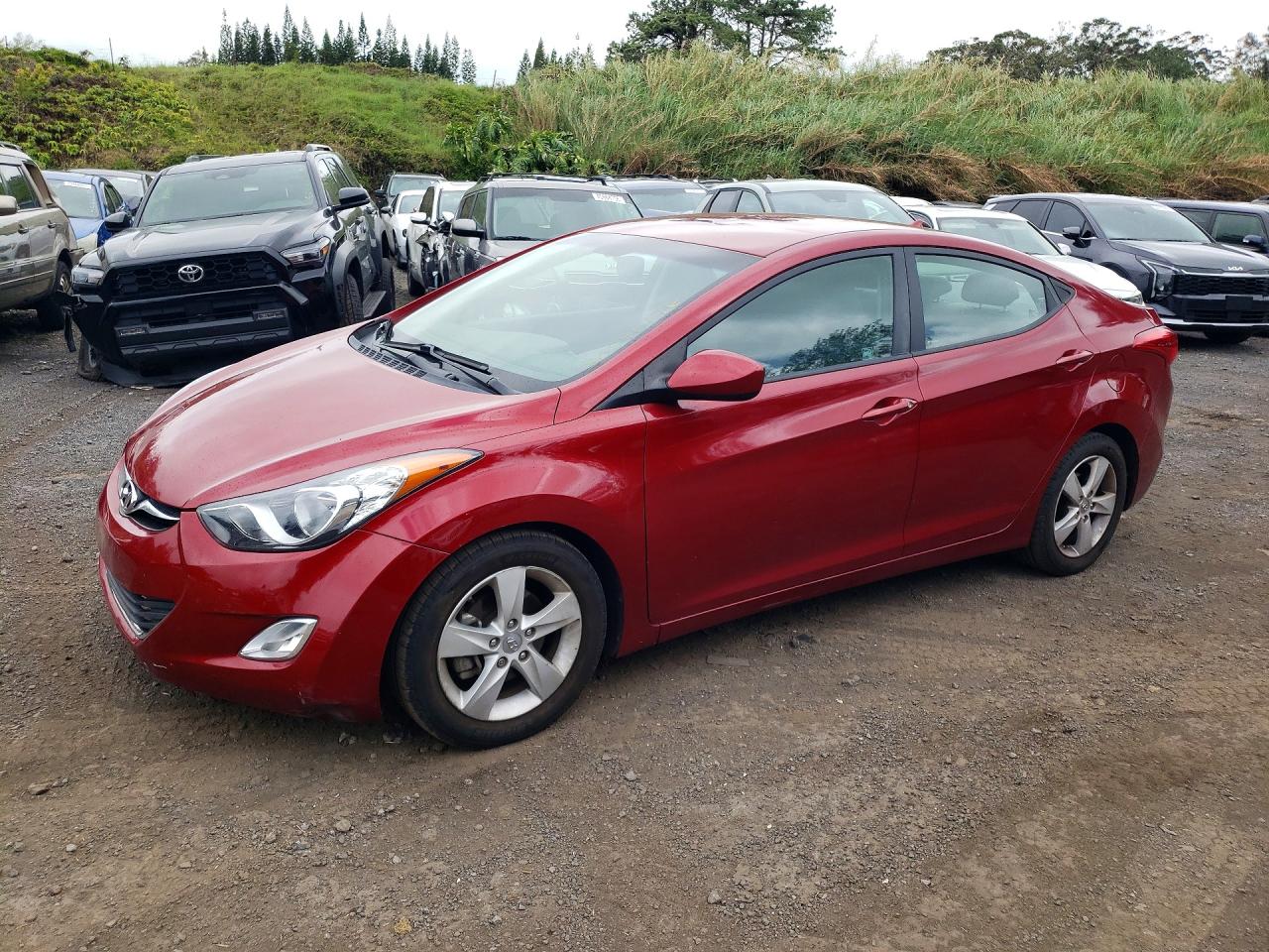 2013 Hyundai Elantra GLS, VIN 5NPDH4AE8DH437569 — Undercarriage