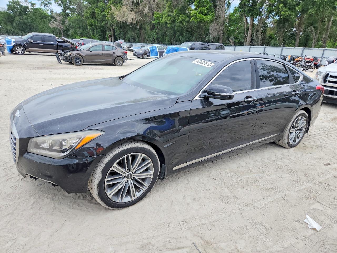 2018 Genesis G80 3.8L, VIN KMHGN4JE3JU257192 — Front end