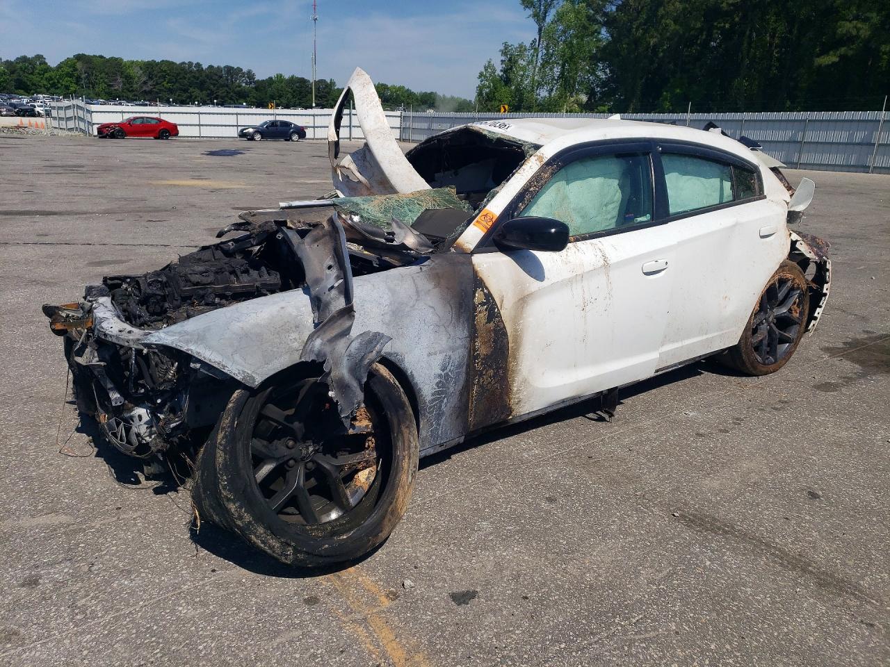 2020 Dodge Charger R/T, VIN 2C3CDXCT7LH150126 — Engine fire