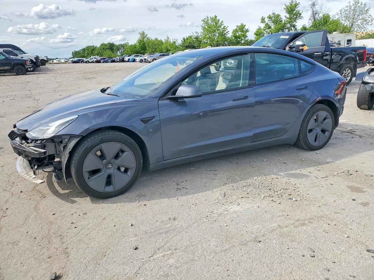 2022 Tesla Model 3 Long Range, VIN 5YJ3E1EB9NF240896 — Stripped