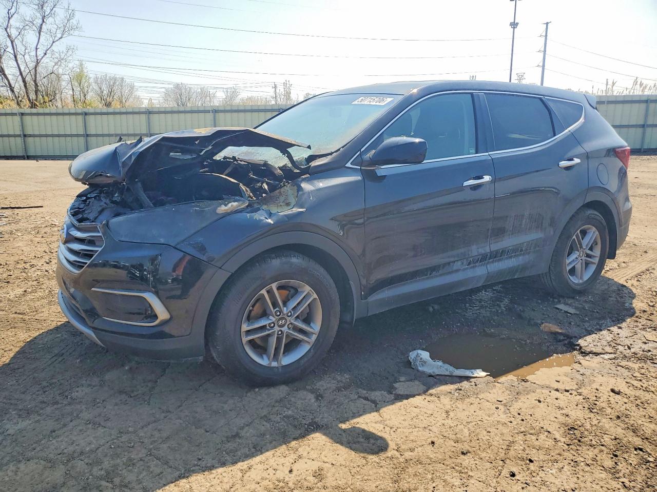 2017 Hyundai Santa Fe 2.4L, VIN 5XYZT3LB0HG398233 — Engine fire