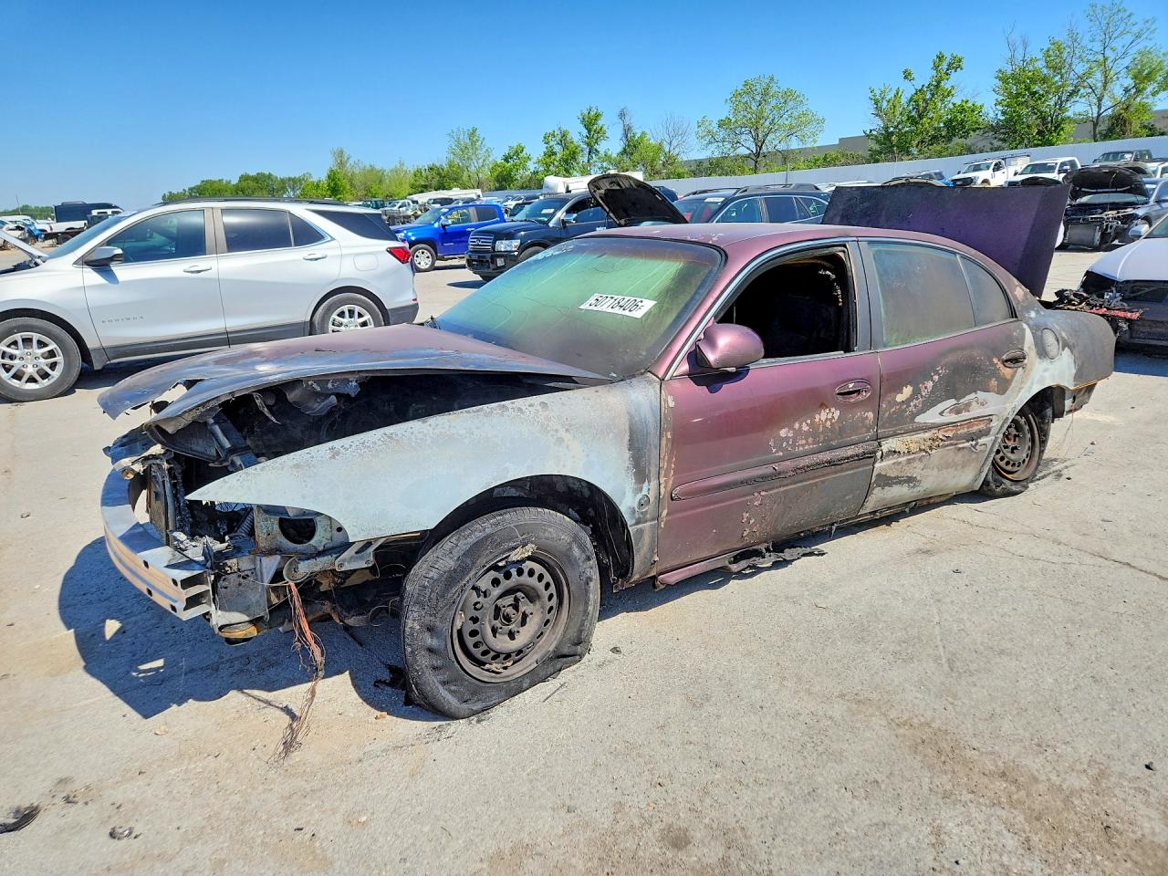 2003 Buick LeSabre Custom, VIN 1G4HP52K734193718 — Engine fire