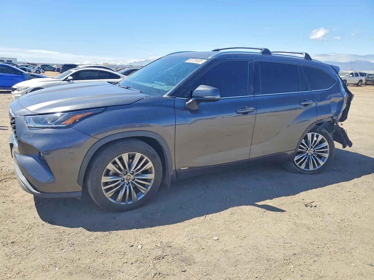 2023 Toyota Highlander Hybrid Platinum, VIN 5TDEBRCH1PS107703 — Rear end