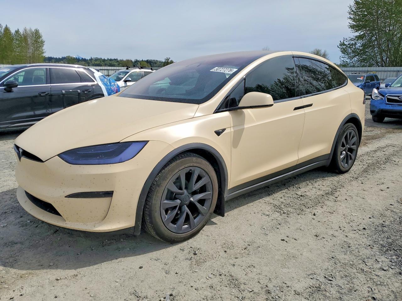 2023 Tesla Model X, VIN 7SAXCBE51PF403490 — Side