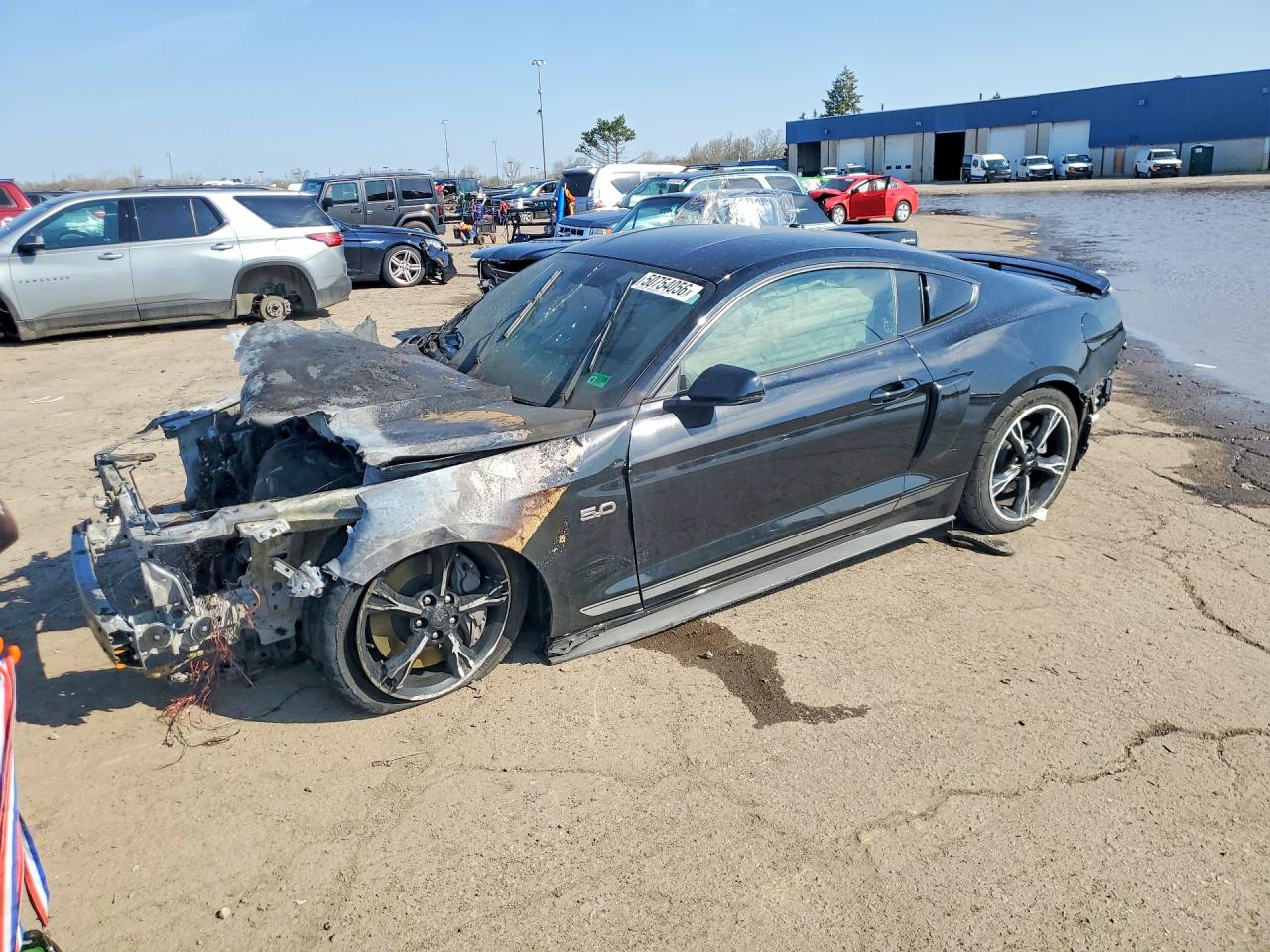 2016 Ford Mustang GT Premium, VIN 1FA6P8CF7G5201496 — Engine fire