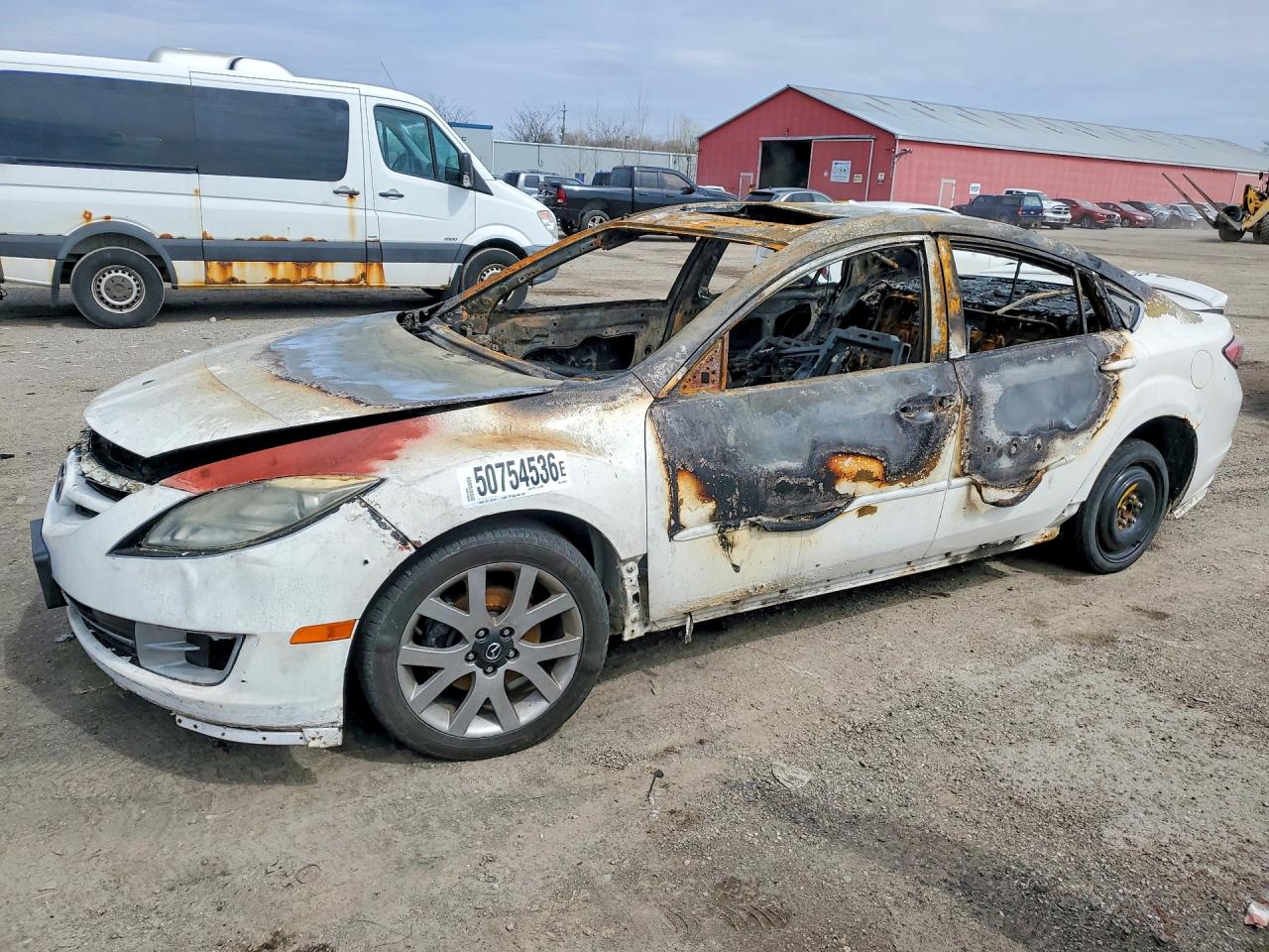 2010 Mazda 6 S Grand Touring, VIN 1YVHZ8CB2A5M58514 — Engine fire