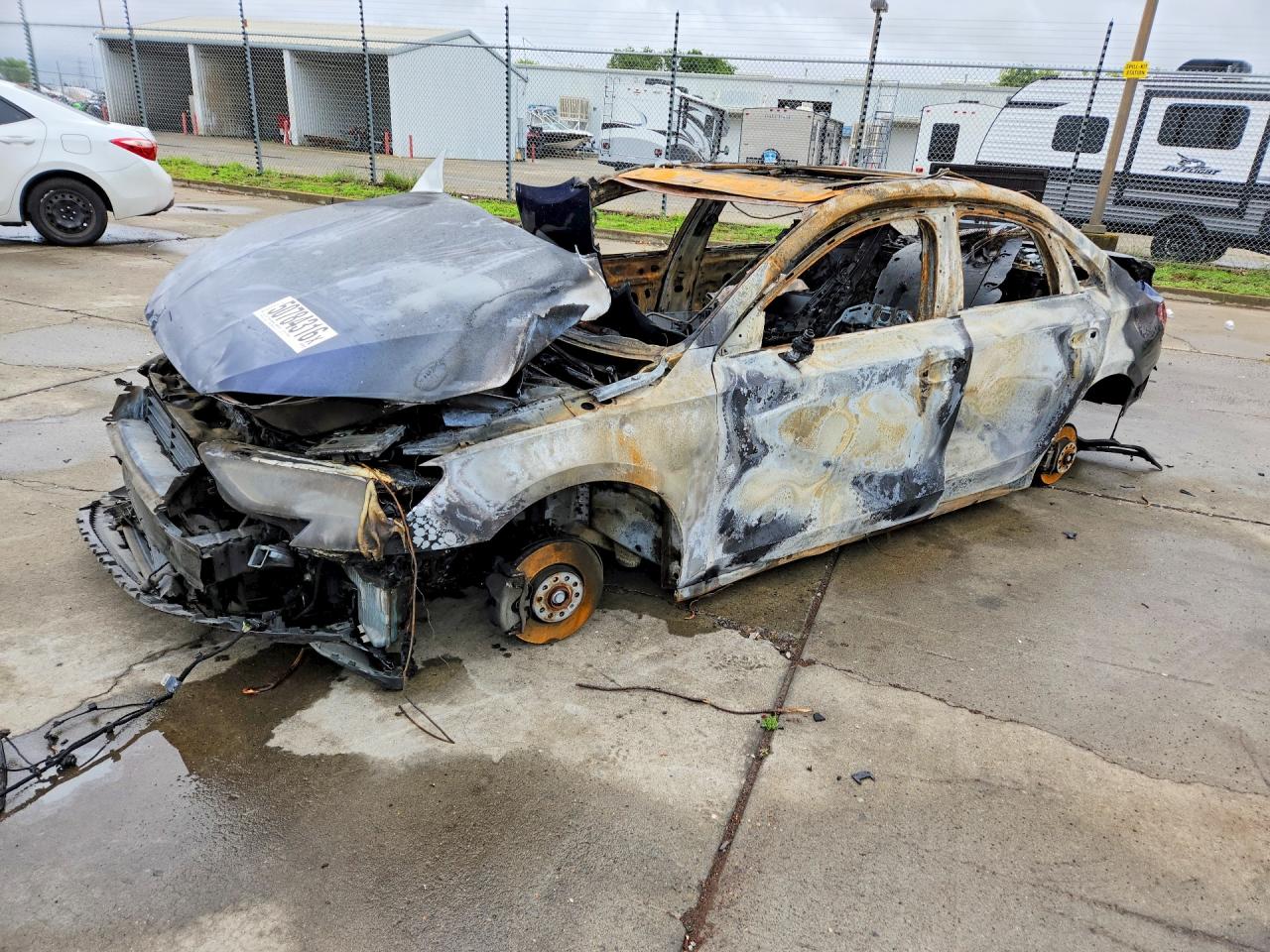 2022 Audi A3 Premium Plus, VIN WAUHUDGY2NA017116 — Burn