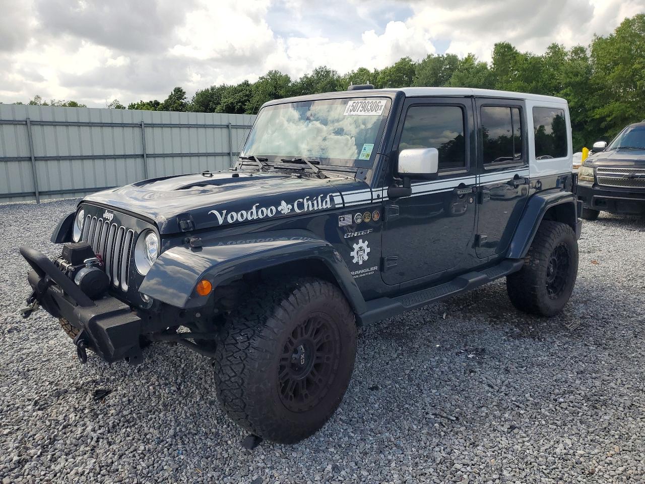 2017 Jeep Wrangler Unlimited Sahara, VIN 1C4BJWEG0HL705423 — Auction photo