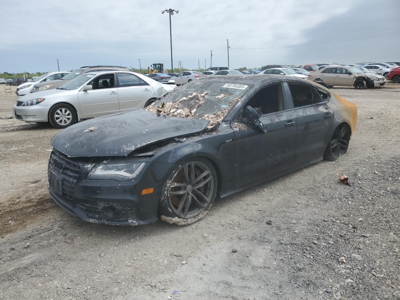 2015 Audi S7, VIN WAUW2AFC6FN006275 — Пожар