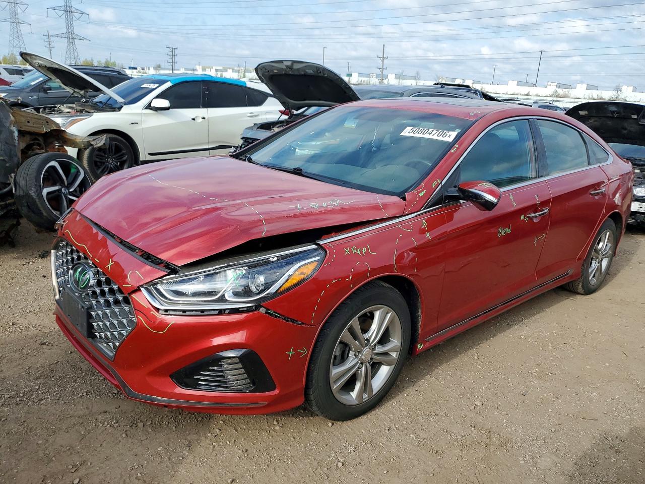 2019 Hyundai Sonata Limited, VIN 5NPE34AF9KH821319 — Front end