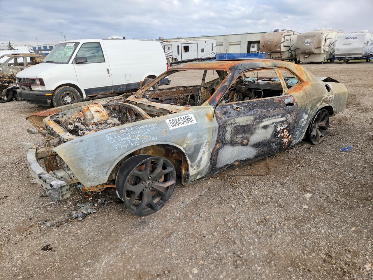 2017 Dodge Challenger SXT Plus, VIN 2C3CDZAG9HH600643 — Burn