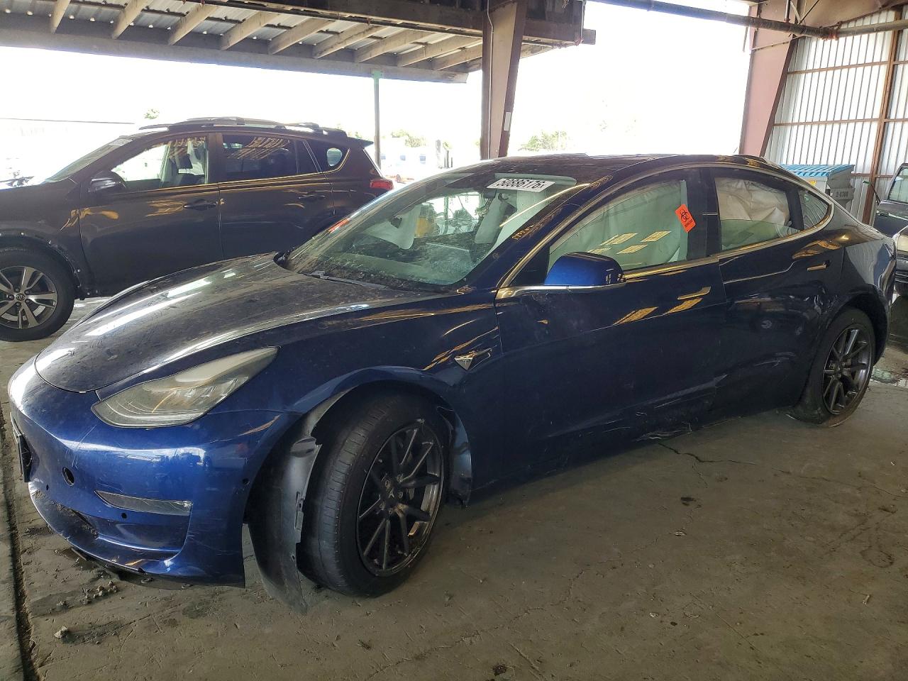 2018 Tesla Model 3 Long Range Battery, VIN 5YJ3E1EA1JF168142 — Vandalism