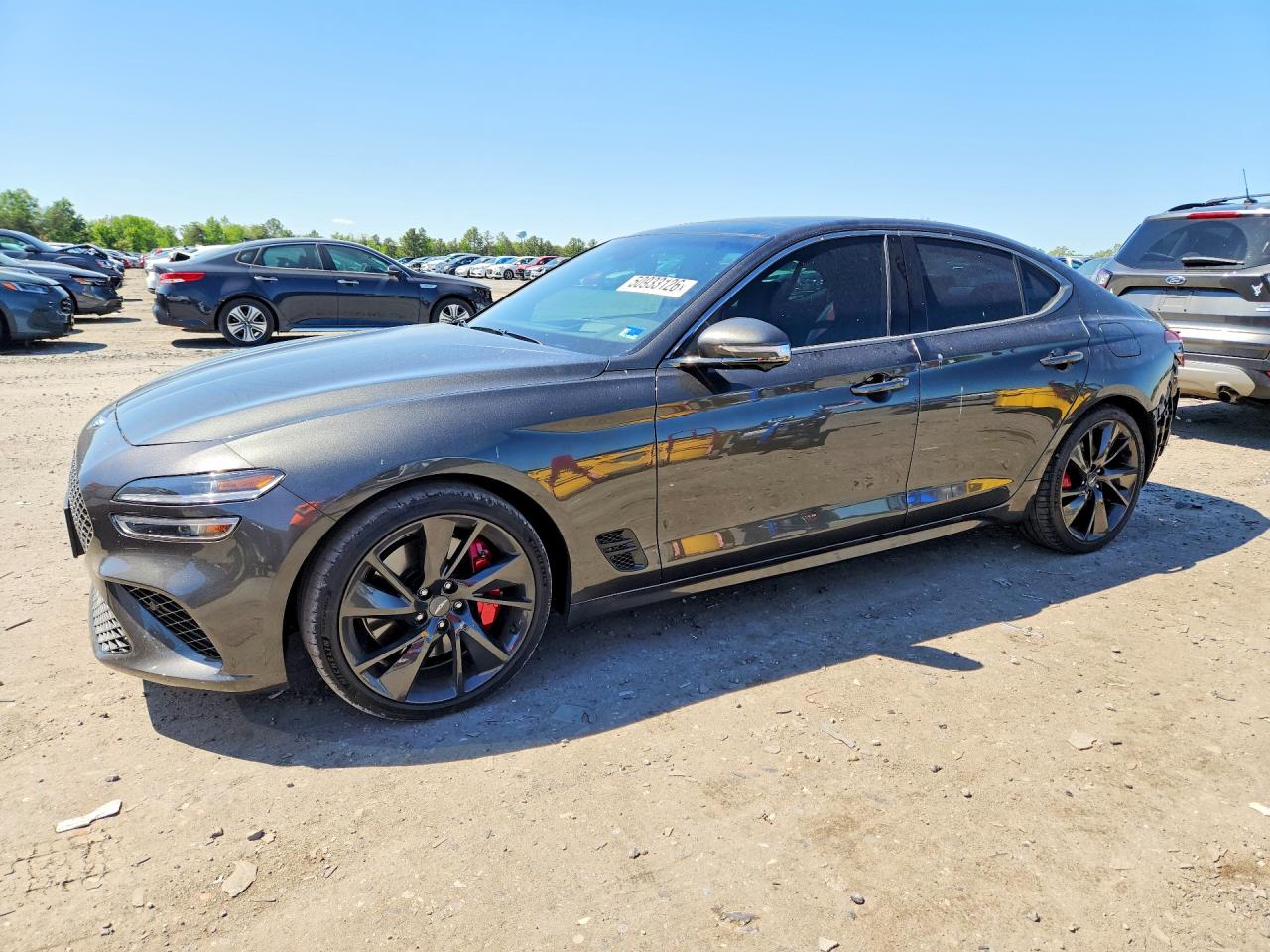 2022 Genesis G70 3.3T, VIN KMTG54TE9NU100940 — Rear end