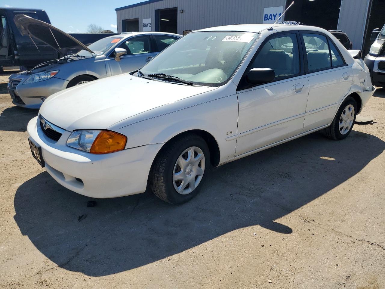 2000 Mazda Protege DX, VIN JM1BJ2227Y0278146 — Rear end