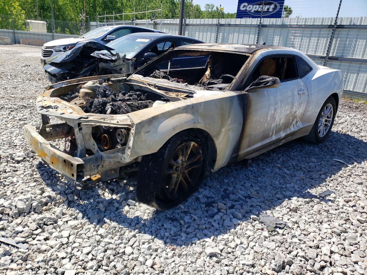 2014 Chevrolet Camaro LS, VIN 2G1FE1E36E9250269 — Engine fire