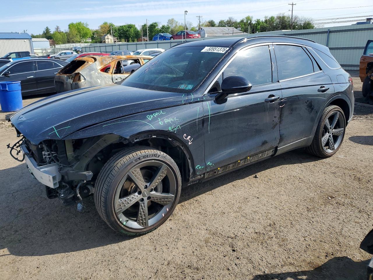 2022 Genesis GV70 Sport, VIN KMUMCDTC3NU024568 — Front end