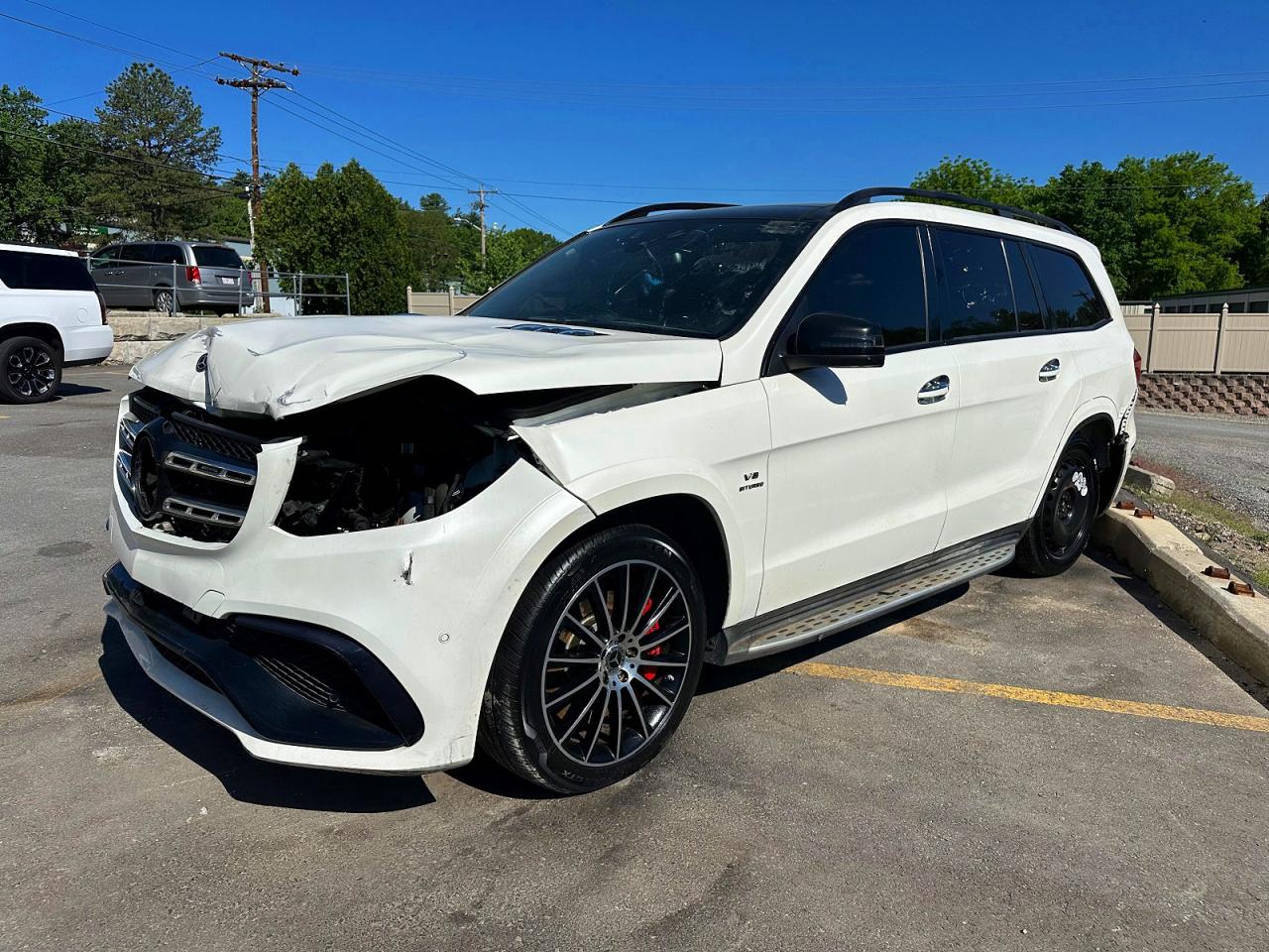 2018 Mercedes-Benz GLS 63 AMG, VIN 4JGDF7FE8JA999812 — Front end