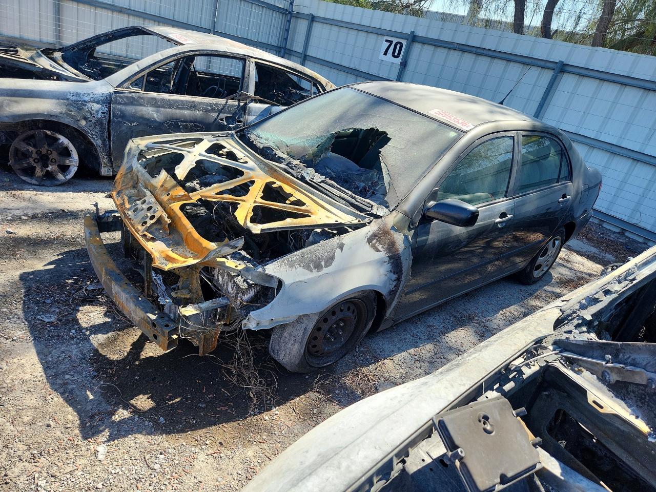 2005 Toyota Corolla S, VIN 2T1BR32E25C509125 — Engine fire