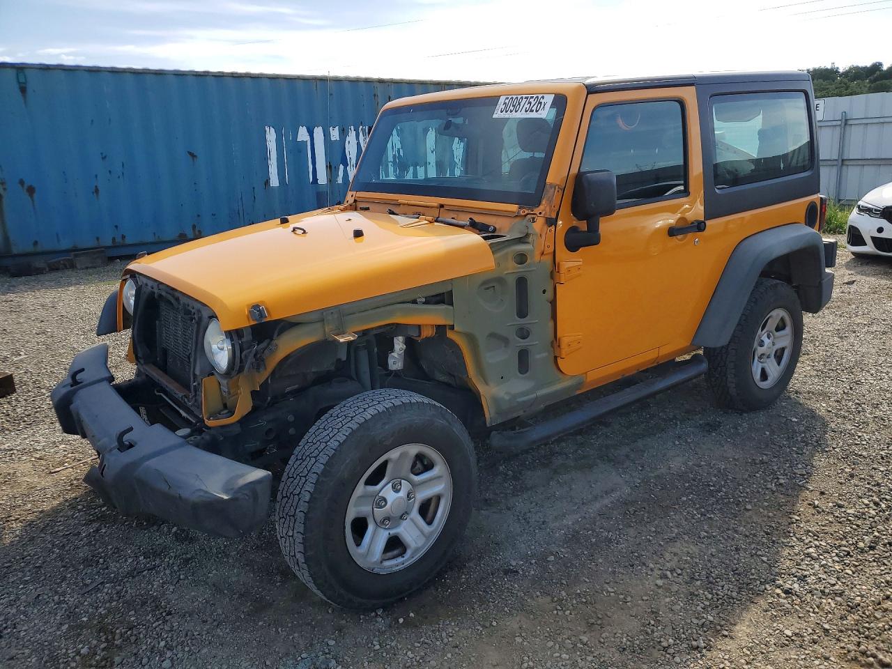 2012 Jeep Wrangler Sport, VIN 1C4AJWAG5CL163083 — Front end