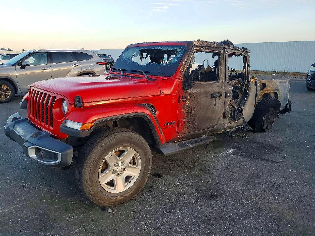 2020 Jeep Gladiator Sport S, VIN 1C6JJTAG7LL218087 — Burn