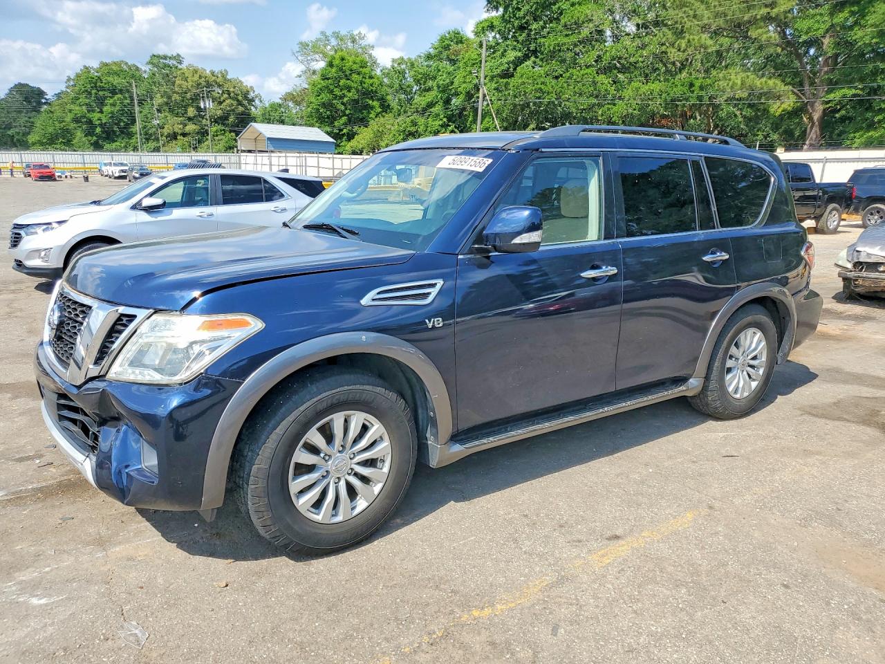 2017 Nissan Armada SV, VIN JN8AY2ND3H9003927 — Rear end