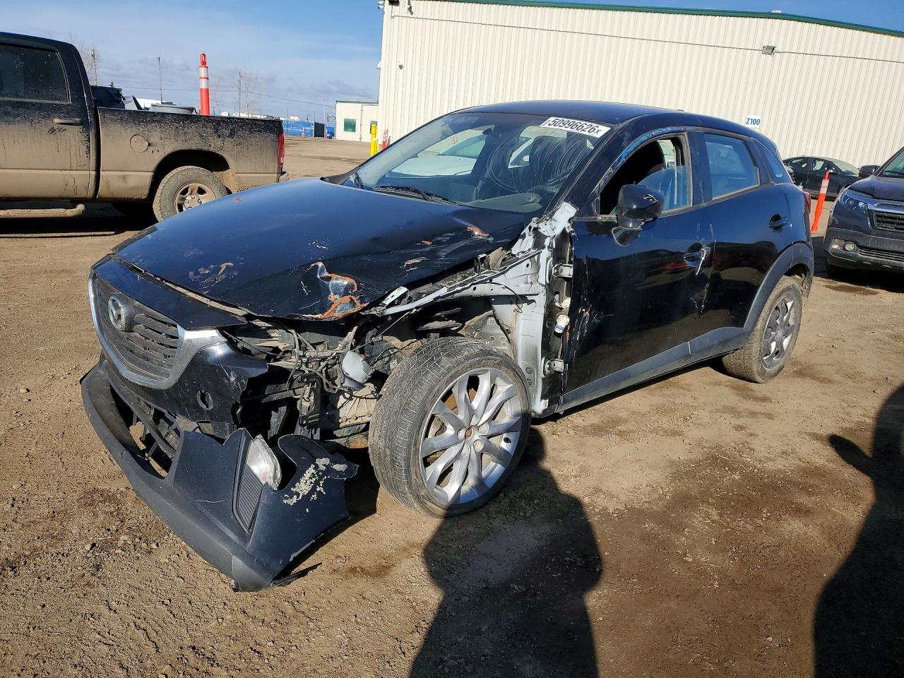 2016 Mazda CX-3 Sport, VIN JM1DKBB79G0126286 — Front end