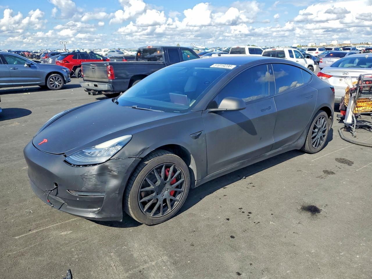 2018 Tesla Model 3 Long Range Battery, VIN 5YJ3E1EA6JF020018 — Vandalism