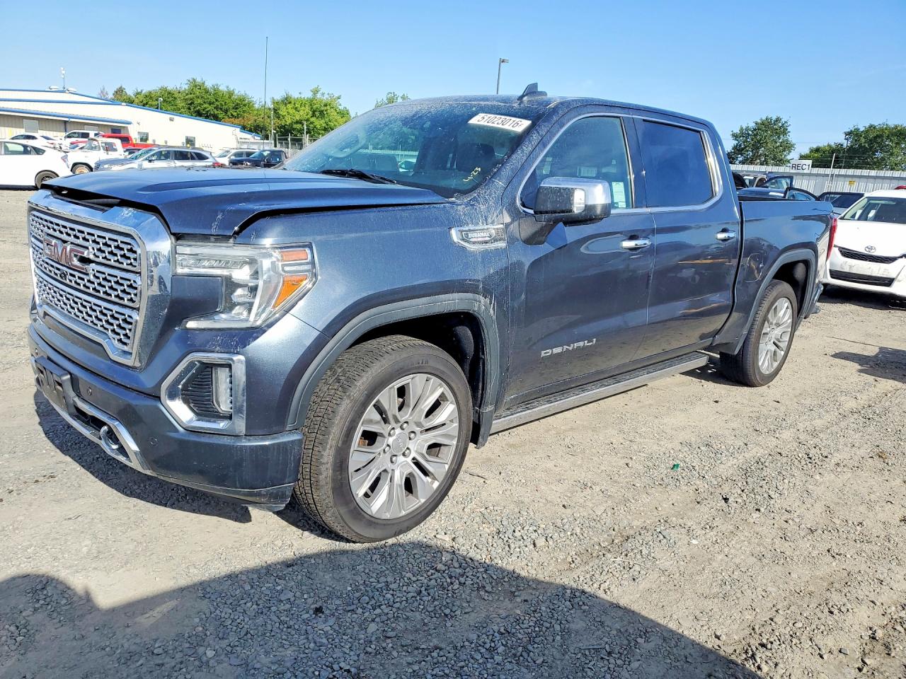 2021 GMC Sierra 1500 Denali, VIN 1GTU9FET9MZ154494 — Engine fire