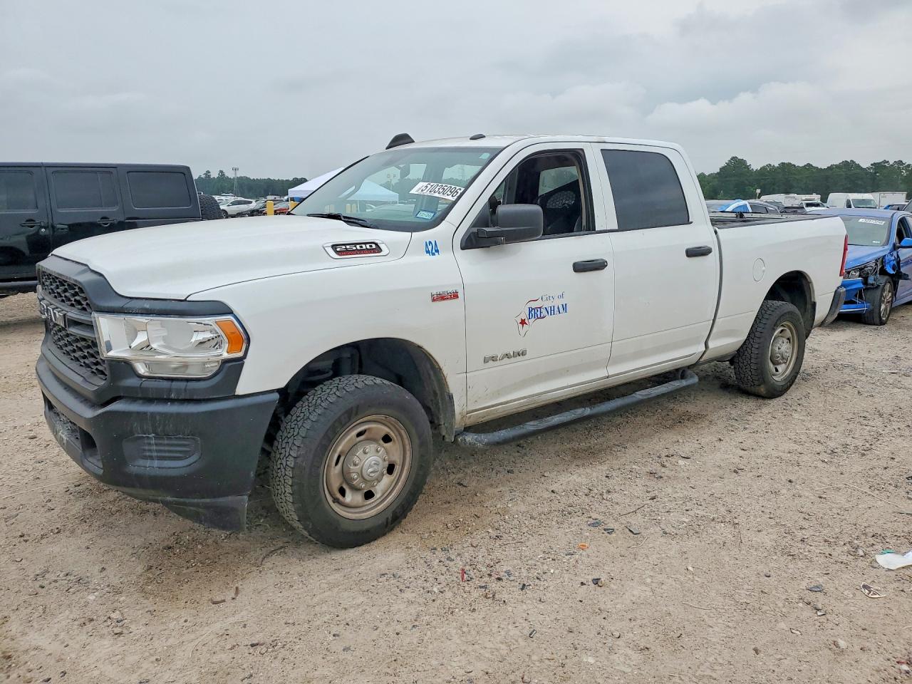 2020 Ram 2500 Tradesman, VIN 3C6UR4CJ5LG110603 — Interior fire