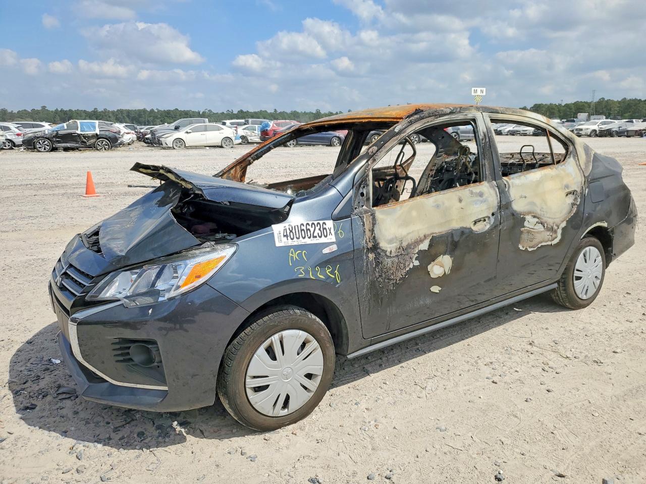 2024 Mitsubishi Mirage ES, VIN ML32FUFJ3RHF18350 — Burn