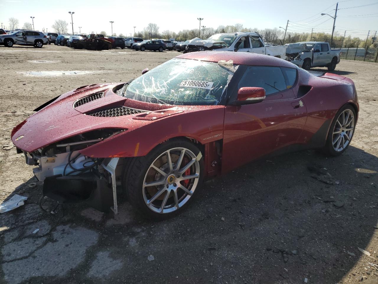 2020 Lotus Evora, VIN SCCLMDDNXLHA11173 — Front end