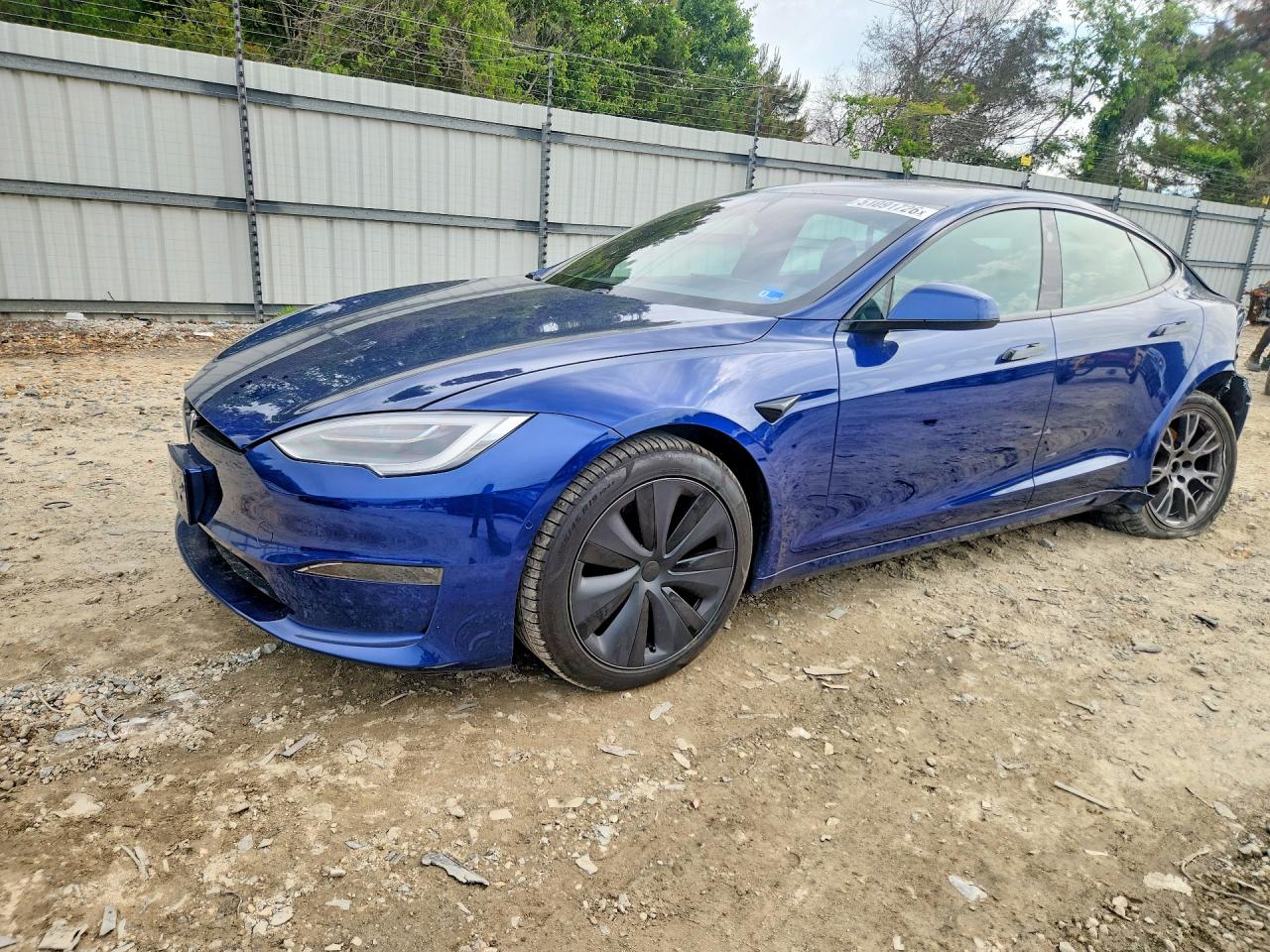 2021 Tesla Model S Plaid, VIN 5YJSA1E66MF443205 — Rear end