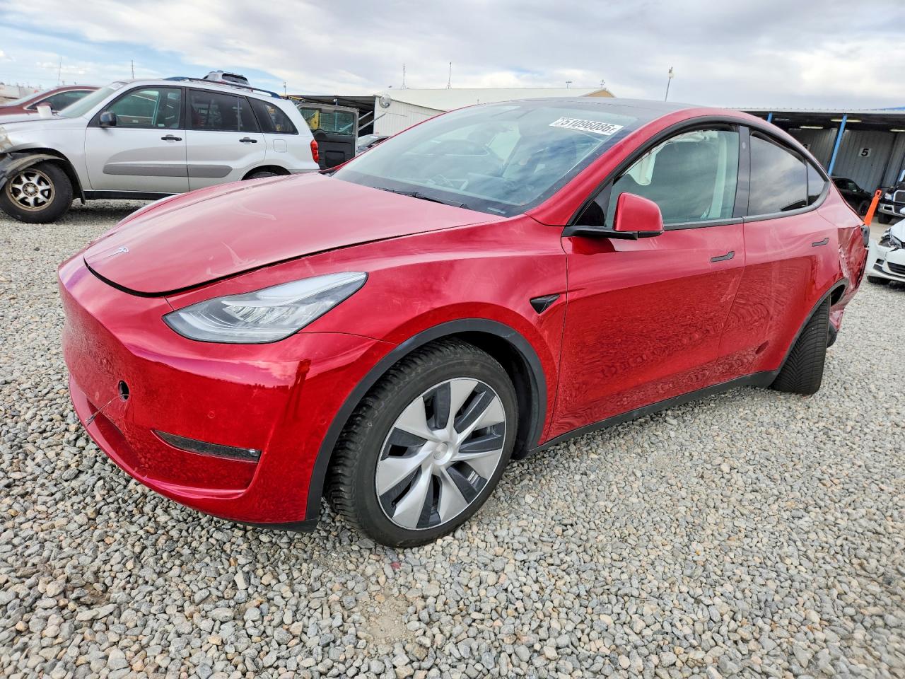 2021 Tesla Model Y Long Range, VIN 5YJYGDEE7MF265340 — Rear end