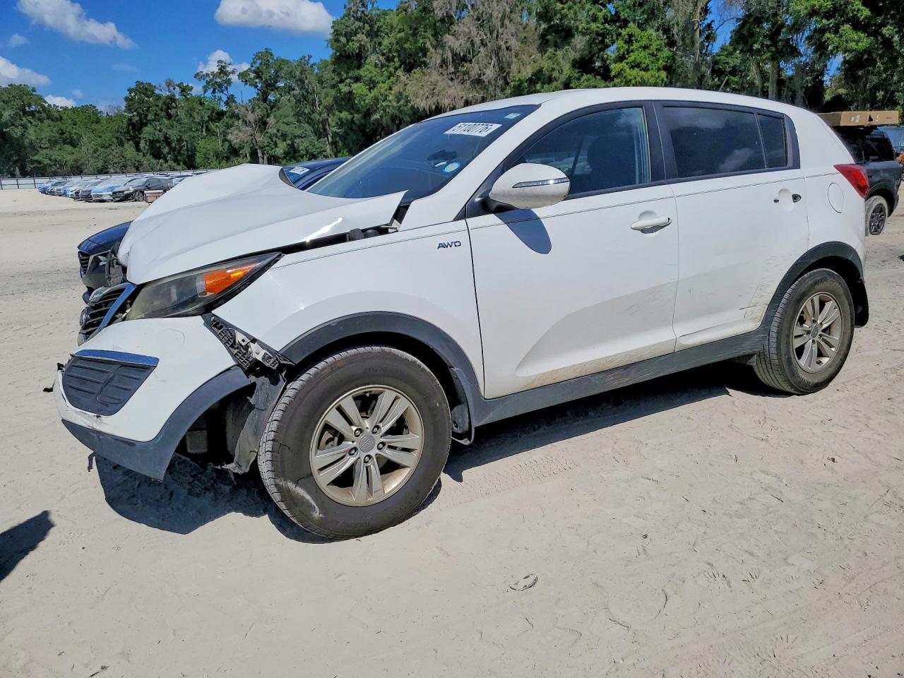 2011 Kia Sportage LX, VIN KNDPBCA29B7142366 — Frame damage