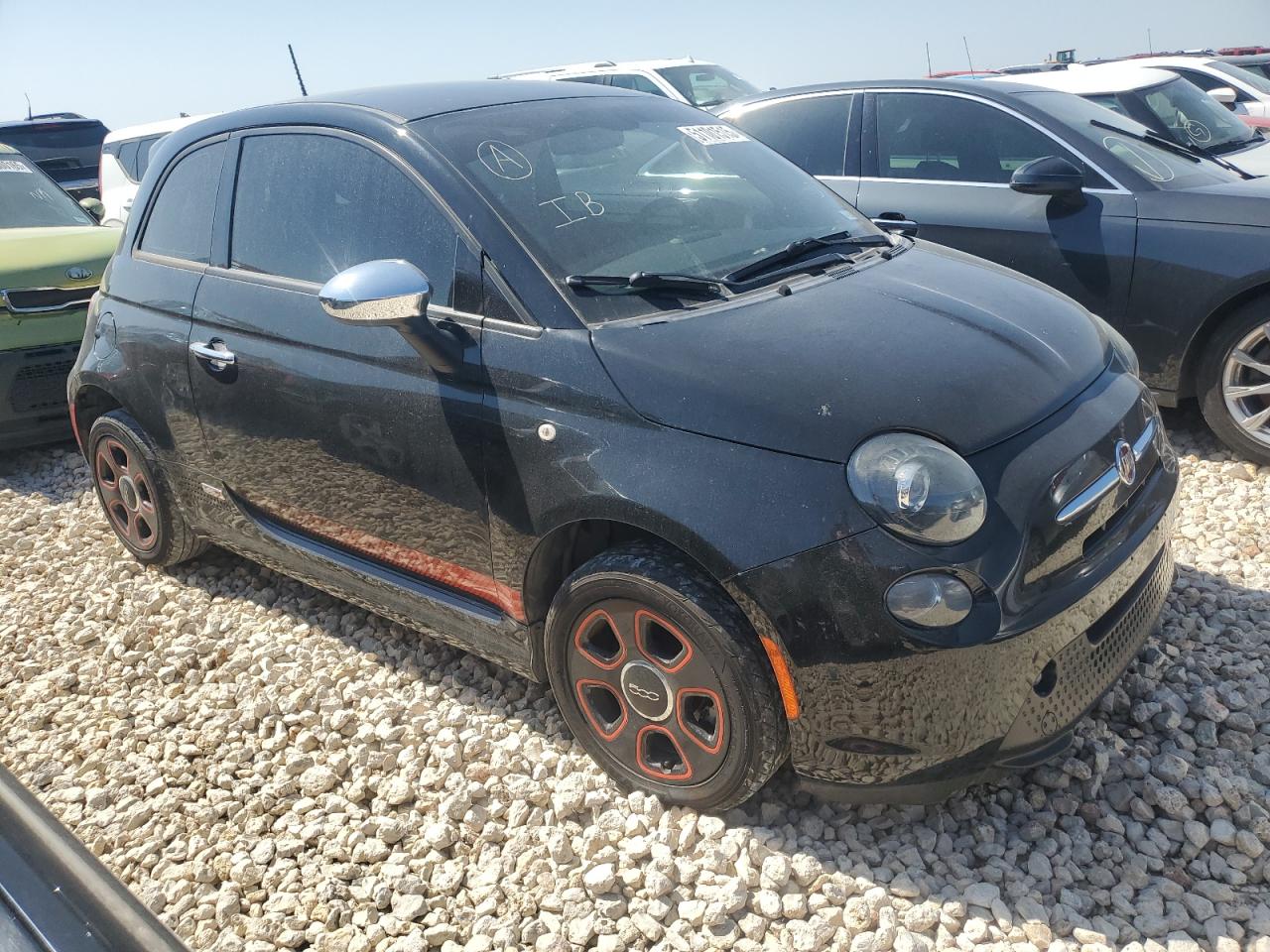 2015 FIAT 500e, VIN 3C3CFFGE5FT585755 — Hail