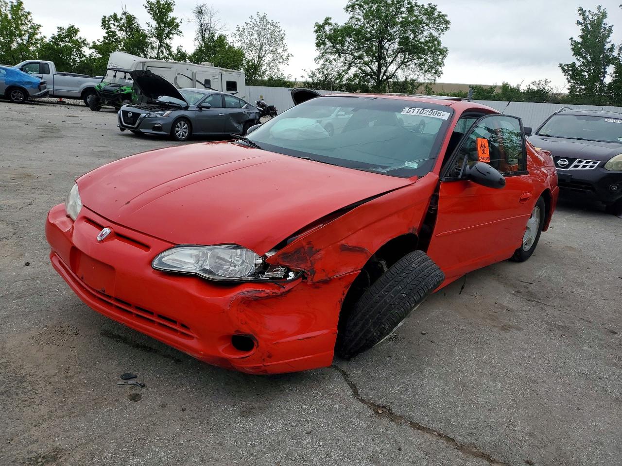 2001 Chevrolet Monte Carlo SS, VIN 2G1WX15K219291655 — Front end