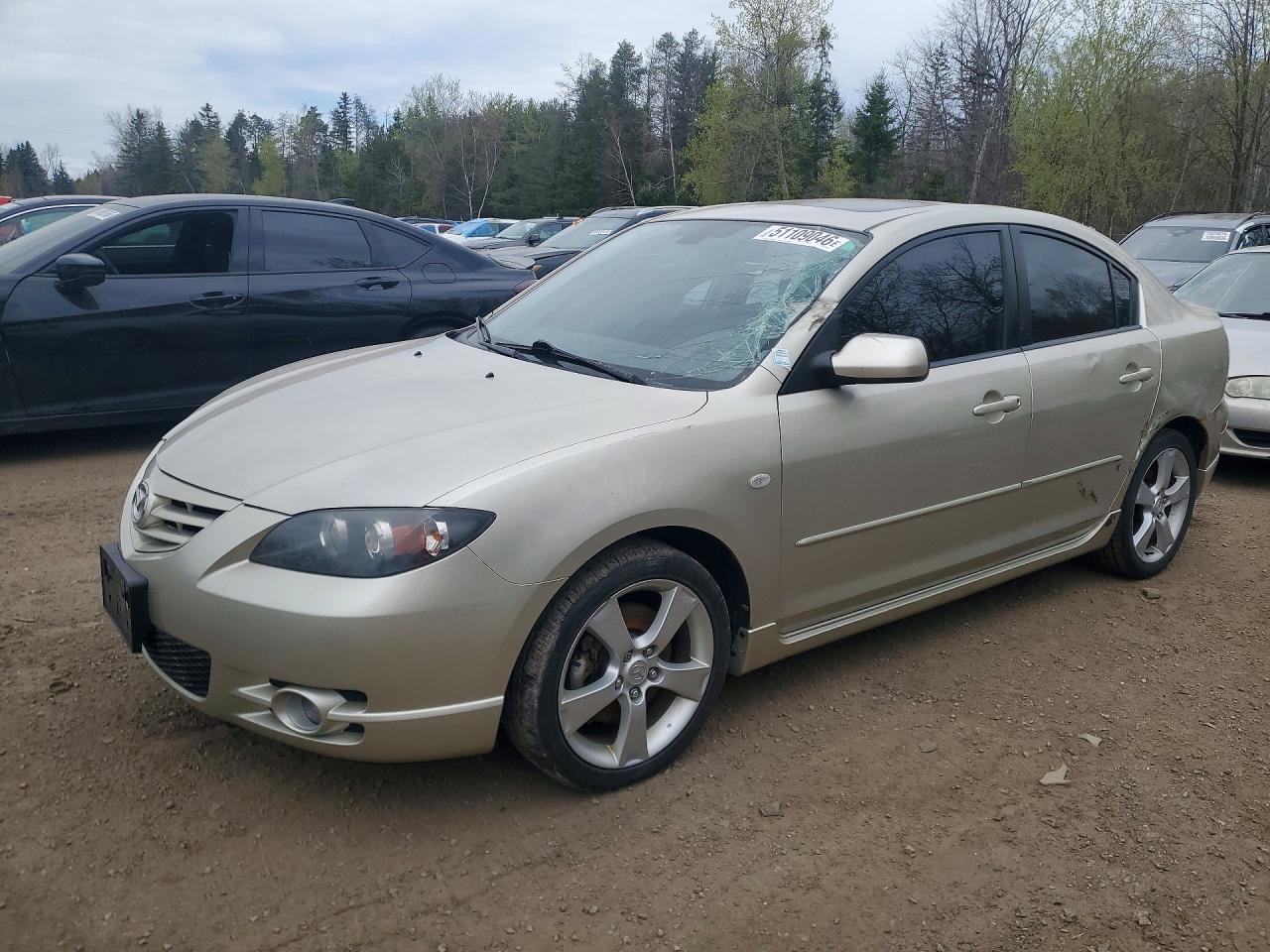 2004 Mazda 3 s, VIN JM1BK123X41165828 — Frame damage