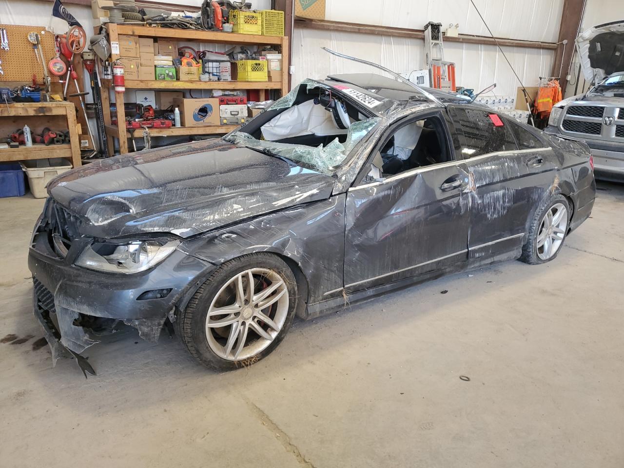 2013 Mercedes-Benz C 300 Sport, VIN WDDGF8AB8DA814009 — Rollover