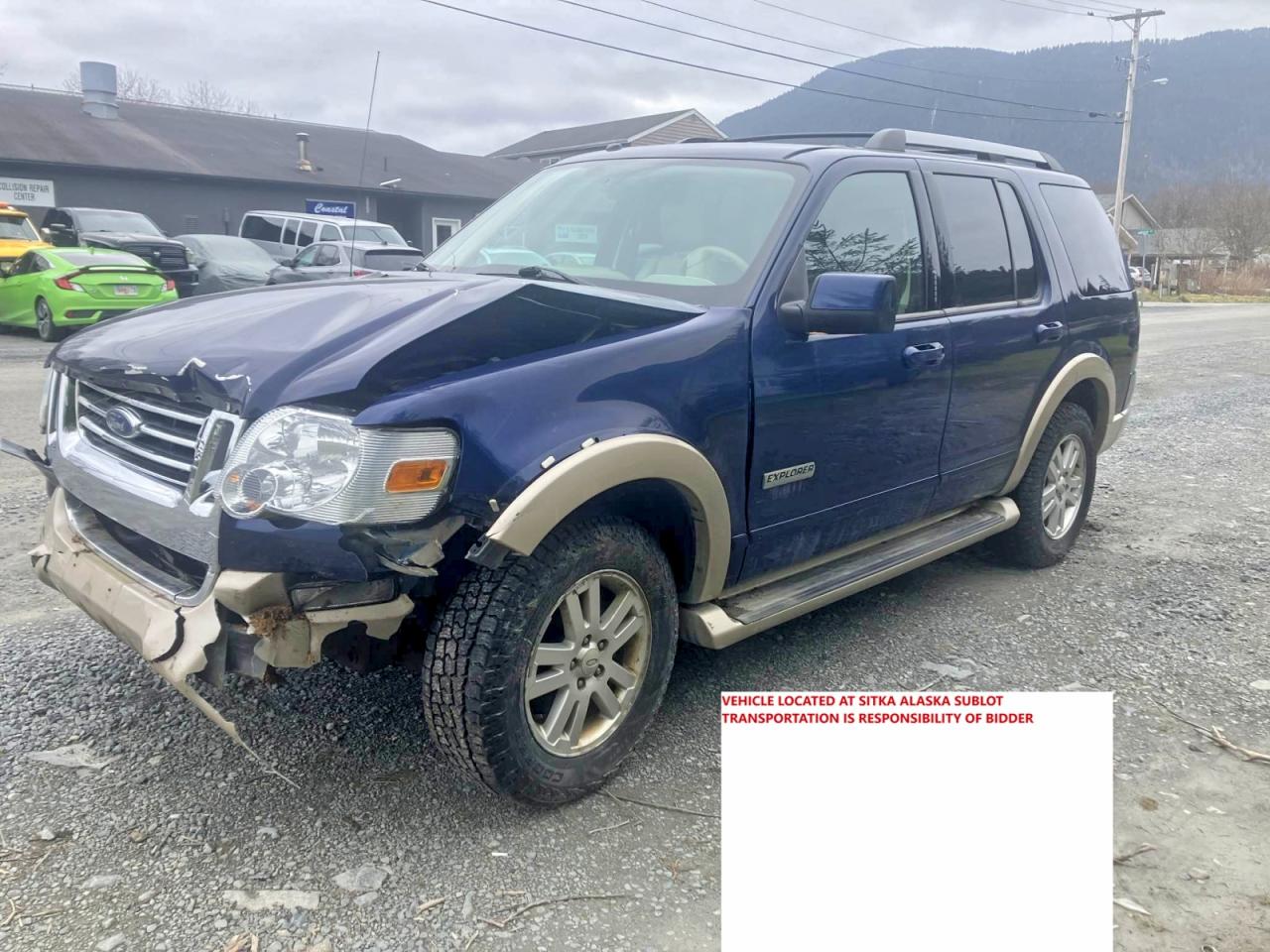 2007 Ford Explorer Eddie Bauer, VIN 1FMEU74E17UB21966 — Front end