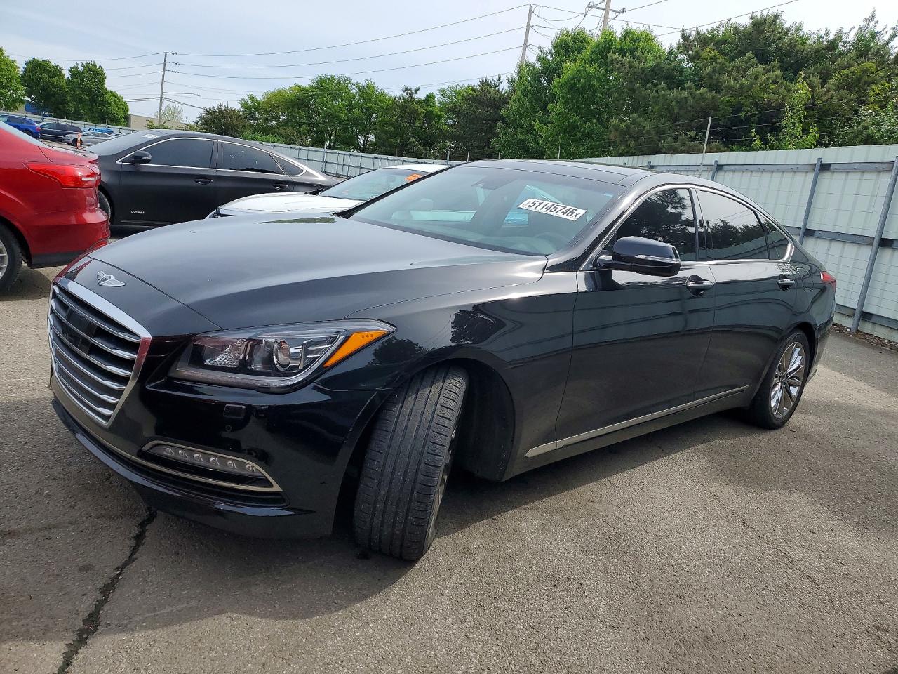 2017 Genesis G80 3.8L, VIN KMHGN4JE5HU192467 — Auction photo 1 of 14