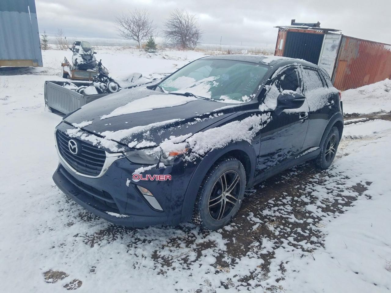 2016 Mazda CX-3 Touring, VIN JM1DKBC76G0109279 — Frame damage